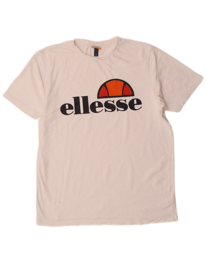 ELLESSE Muška majica kratkih rukava s grafičkim motivima, veliki bijeli pamuk