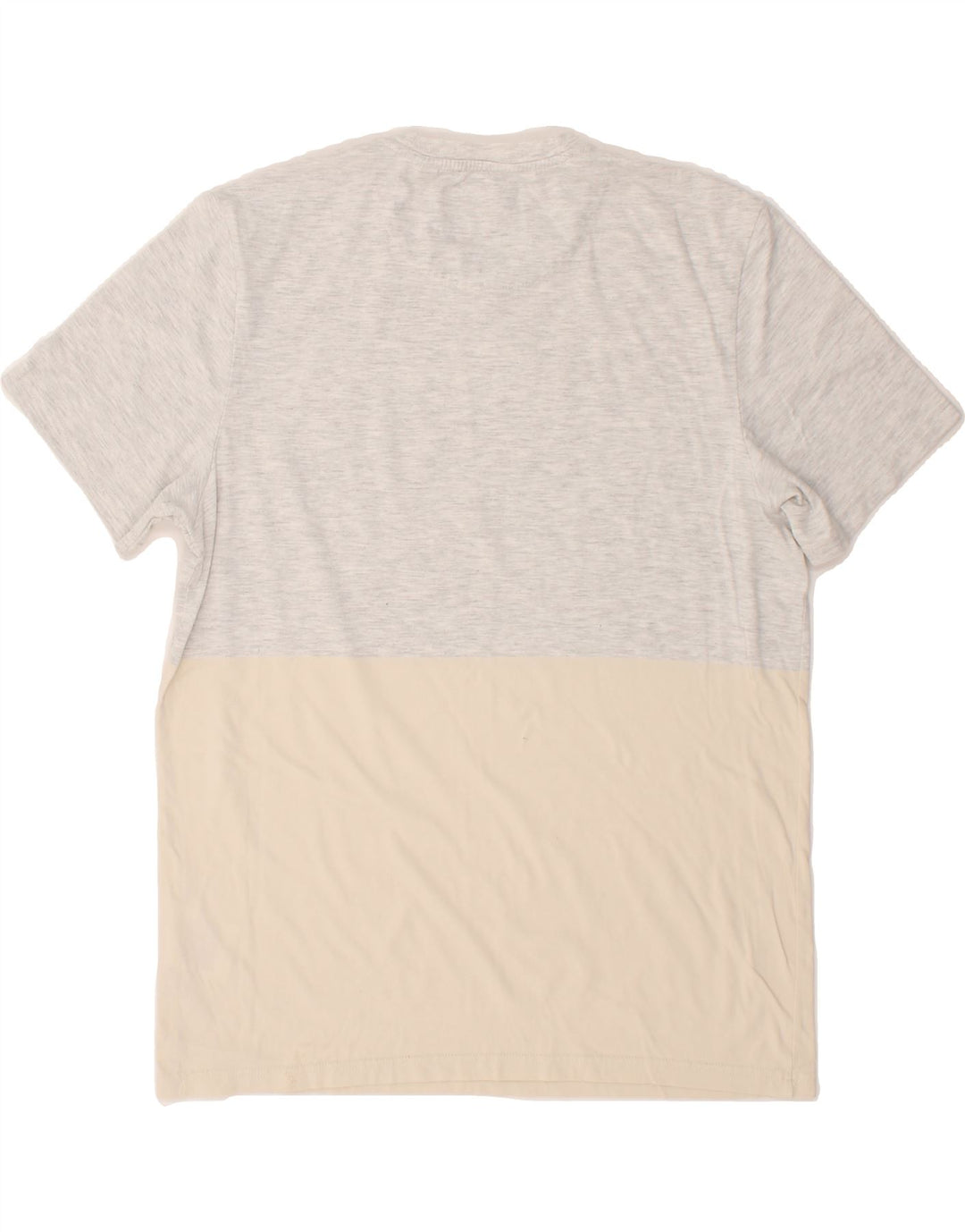 LYLE & SCOTT Mens T-Shirt Top Large Grey Colourblock Cotton Vintage Lyle & Scott and Second-Hand Lyle & Scott from Messina Hembry 
