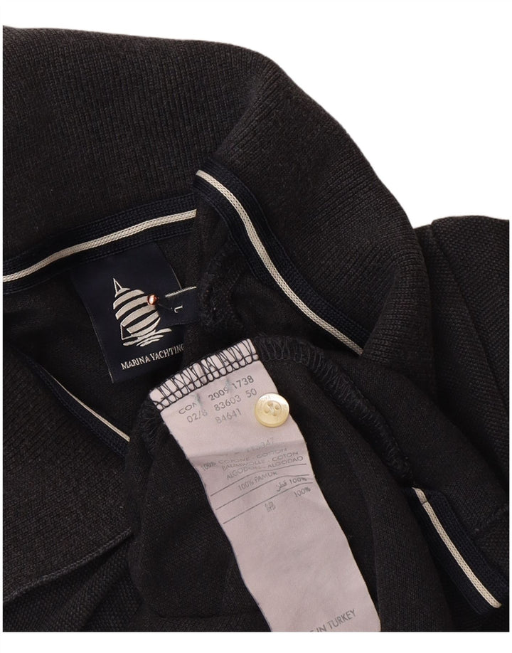 MARINA YACHTING Ženska polo majica UK 14 Veliki crni pamuk