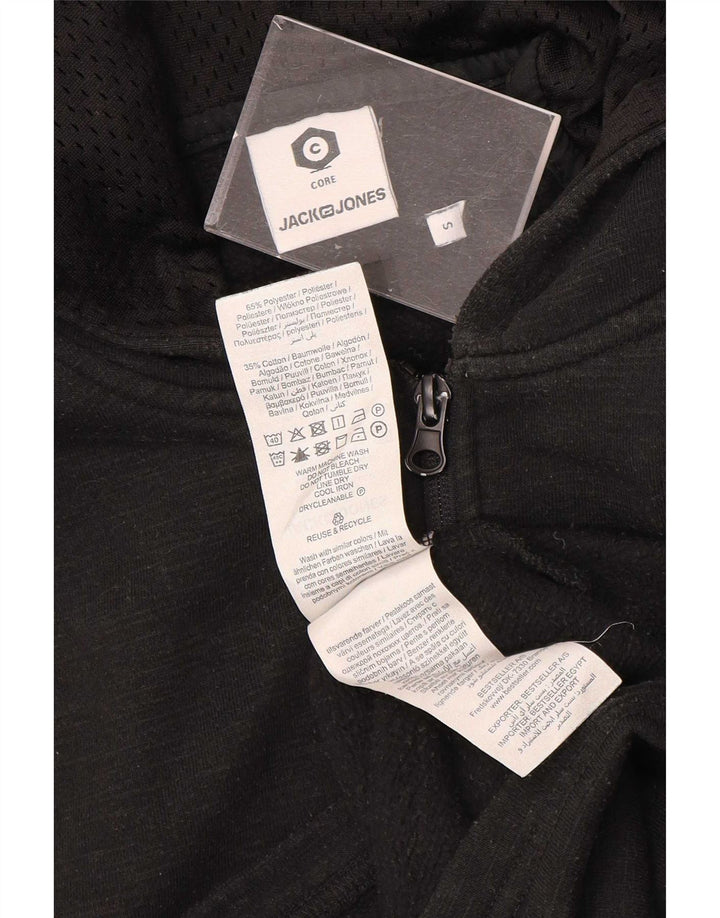 Jack & Jones muška majica s kapuljačom s patentnim izrezom, mali sivi poliester
