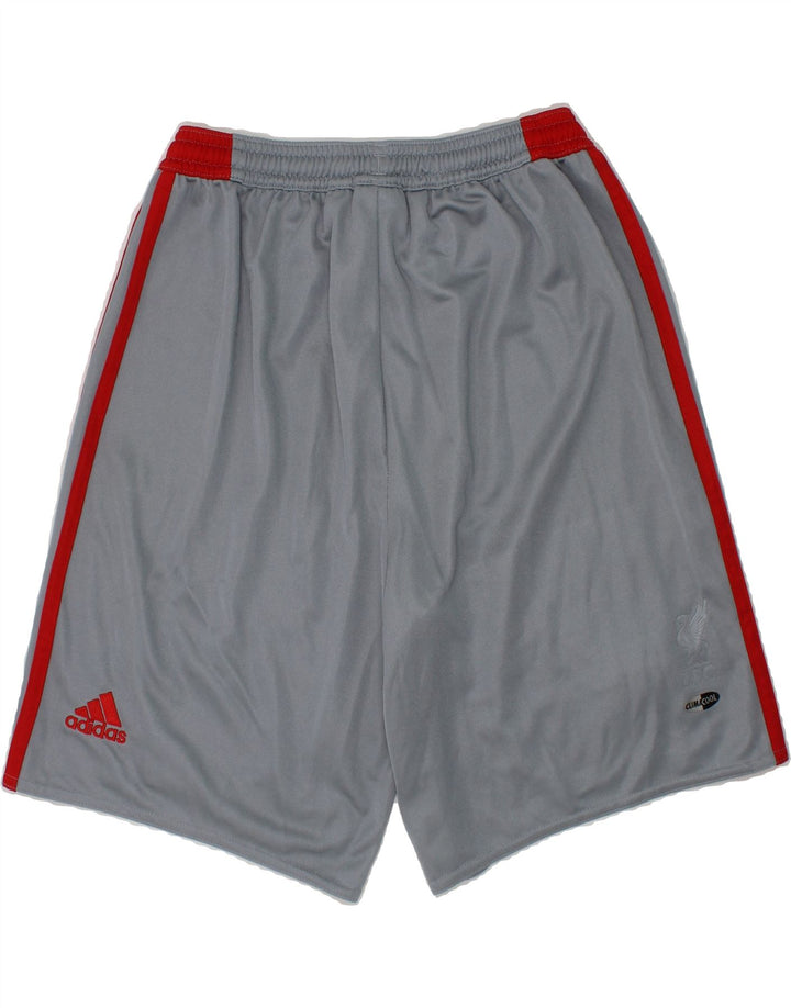 ADIDAS Boys Liverpool Sport Shorts 11-12 Years  Grey Polyester Vintage Adidas and Second-Hand Adidas from Messina Hembry 