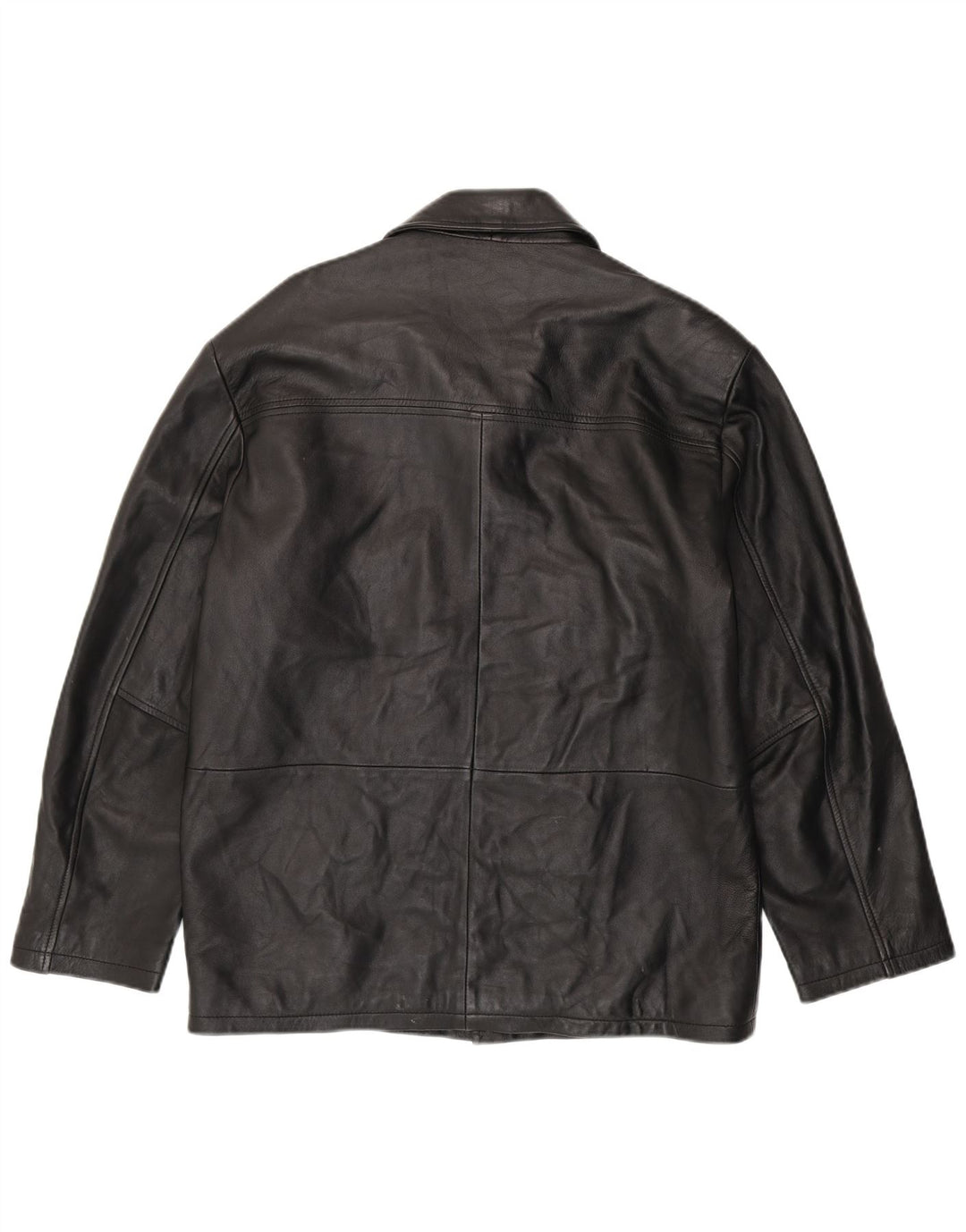 Vintage muška kožna jakna UK 40 velika crna koža