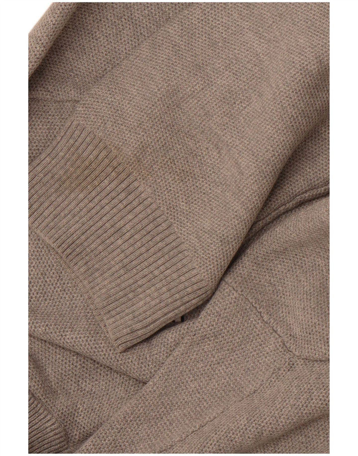 TOMMY HILFIGER Muški pulover s izrezom s patentnim zatvaračem XL, sivi pamuk