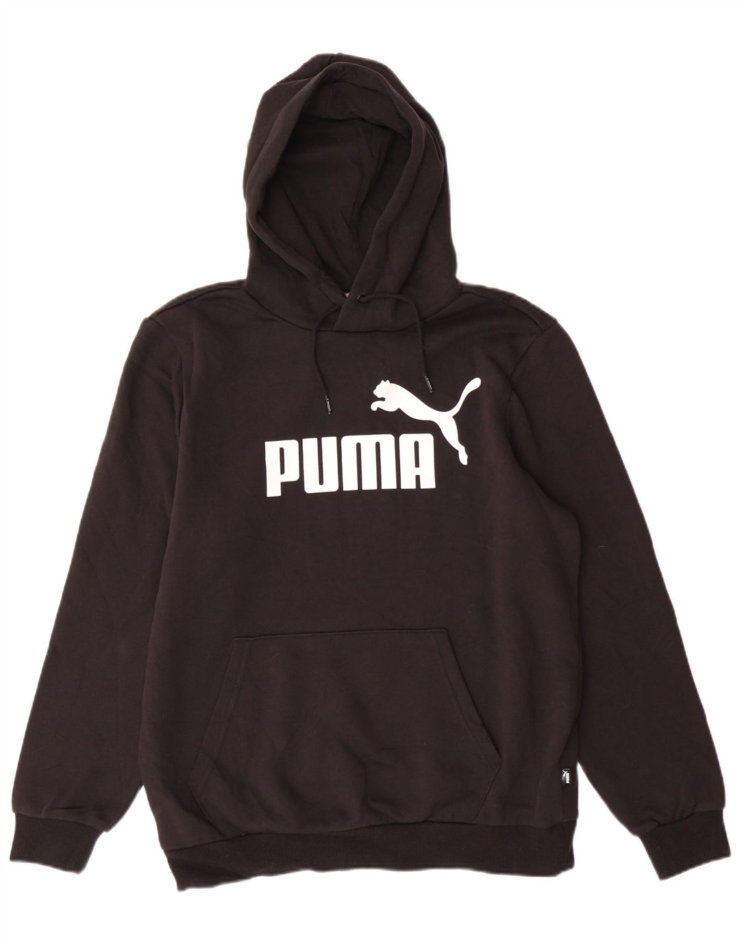 PUMA muška majica s kapuljačom srednje veličine, crni pamuk