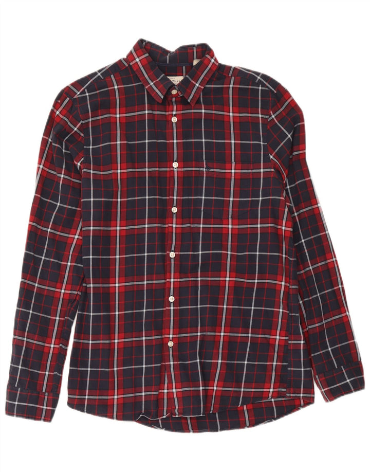 Jack Wills Klasična muška flanelska košulja Srednje plavi karirani pamuk