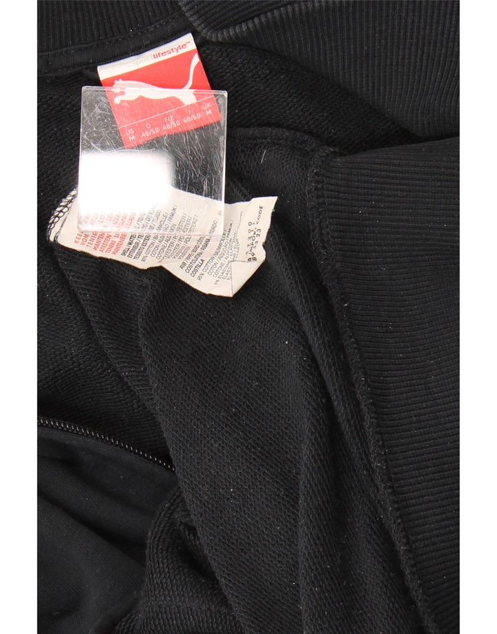PUMA Mens Tracksuit Top Jacket Medium Black Cotton