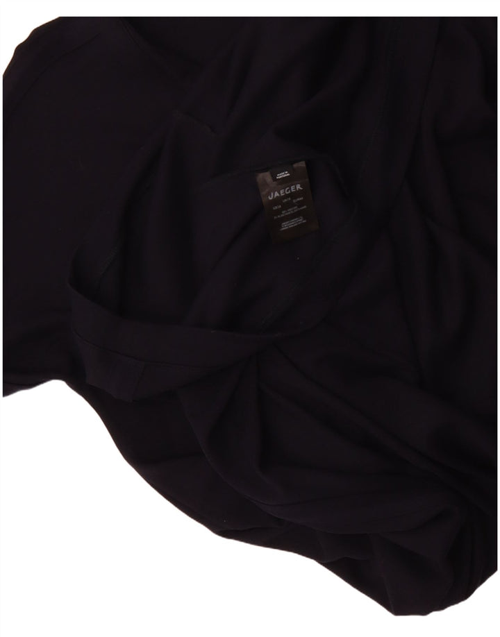 Jaeger ženska osnovna haljina dugih rukava UK 16 velika tamnoplava viskoza