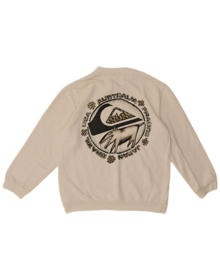 Quiksilver Boys Graphic Sweatshirt Džemper 11-12 godina bijeli