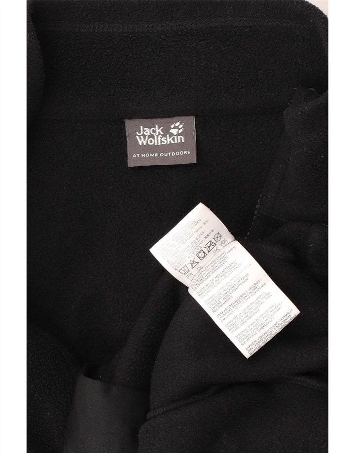 Jack Wolfskin muška jakna od flisa s podstavom UK 40 veliki crni poliester