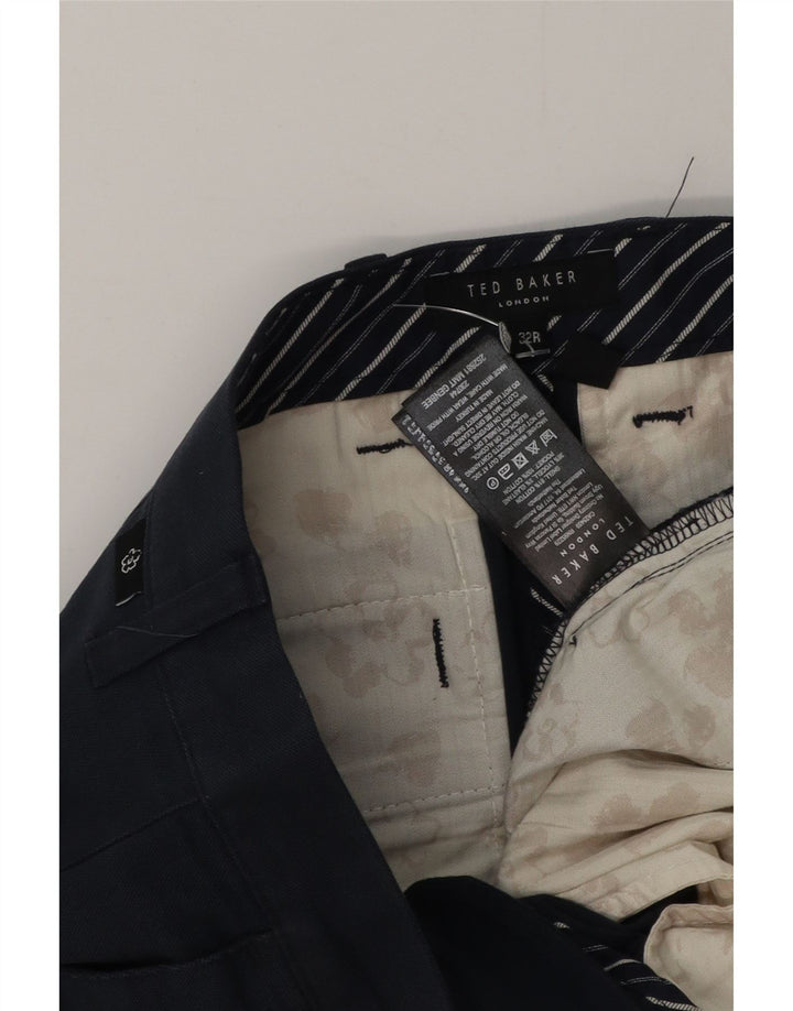 Muške uske chino hlače Ted Baker W32 L31 tamnoplavi poliester