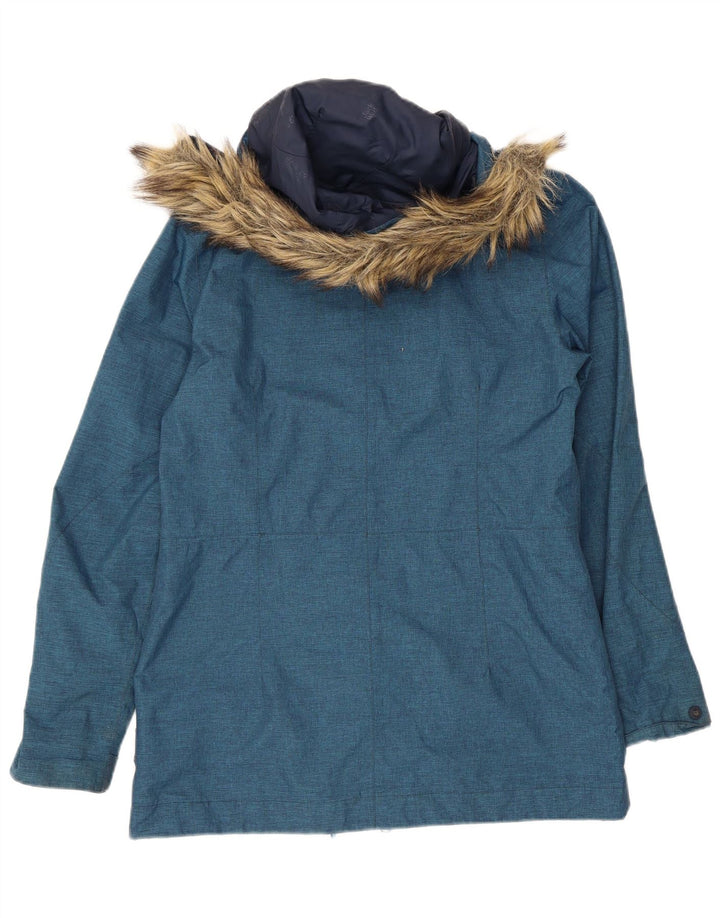 Jack Wolfskin ženska jakna parka s kapuljačom UK 10 Mali plavi poliester