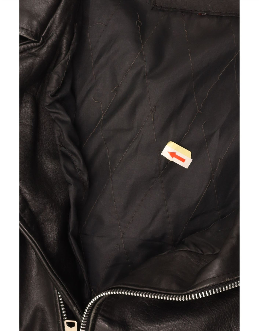 VINTAGE muška kožna biciklistička jakna UK 36 Mala crna