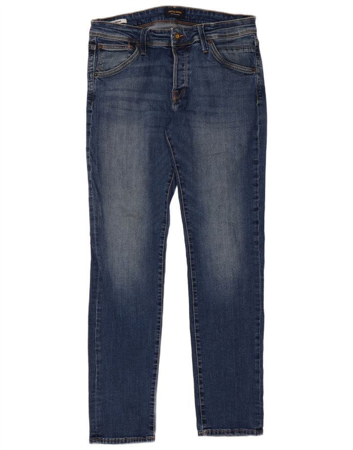 Jack & Jones muške uske traperice GLENN W32 L32 plavi pamuk