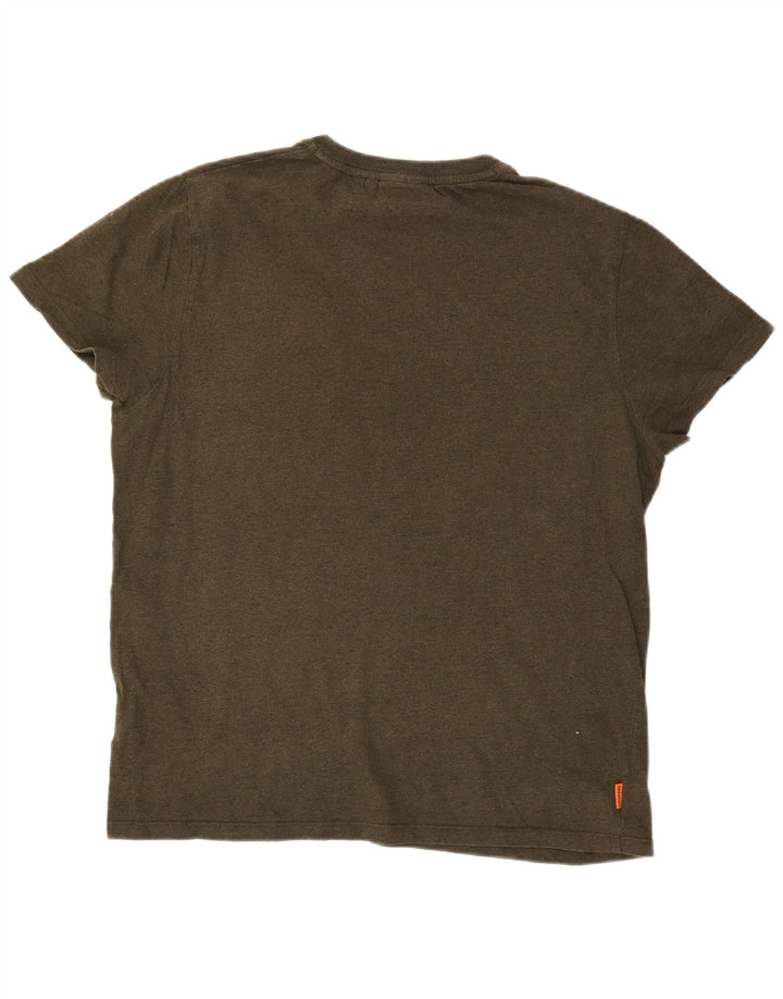 Superdry muška majica kratkih rukava 2XL kaki pamuk