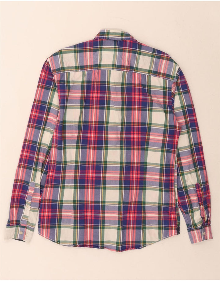VINTAGE Mens Sporty Fit Shirt Medium Multicoloured Check Cotton Vintage Vintage and Second-Hand Vintage from Messina Hembry 