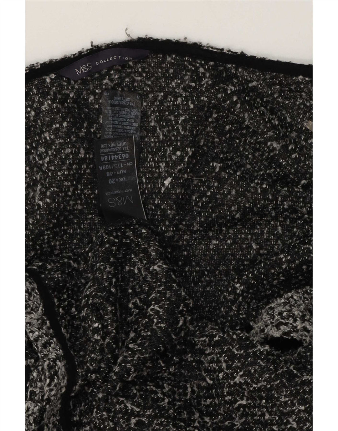 Ženski džemper Marks & Spencer UK 20 2XL sivi flekasti poliester