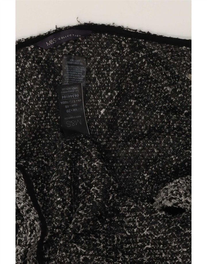 Ženski džemper Marks & Spencer UK 20 2XL sivi flekasti poliester