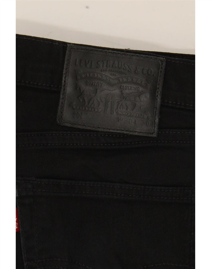 Levi's muške 508 Regular Tapered Jeans W30 L30 crni pamuk