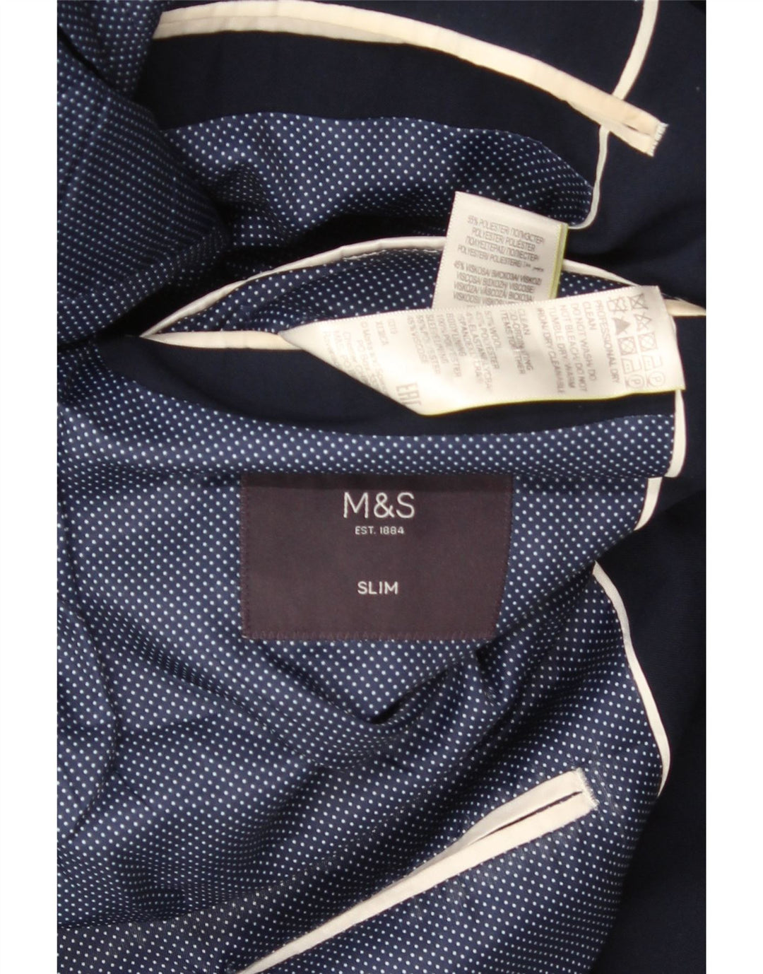 Marks & Spencer muška uska jakna sa 2 gumba UK 38 srednje tamnoplava