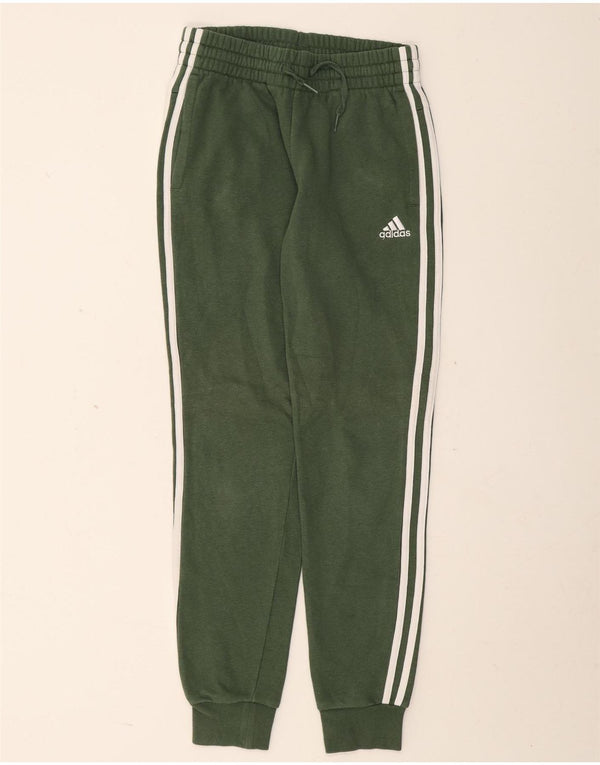 Adidas Womens Tracksuit Trousers Joggers UK 8 Small  Green Cotton