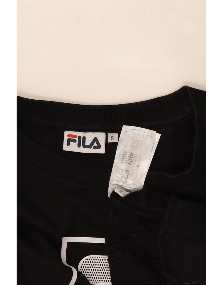 FILA Ženska prekomjerna majica s grafičkim motivima UK 10 Mala crna