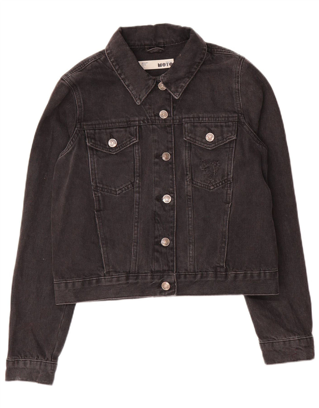 Topshop ženska crop traper jakna UK 10 mala siva