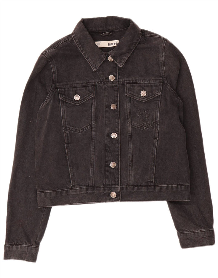 Topshop ženska crop traper jakna UK 10 mala siva