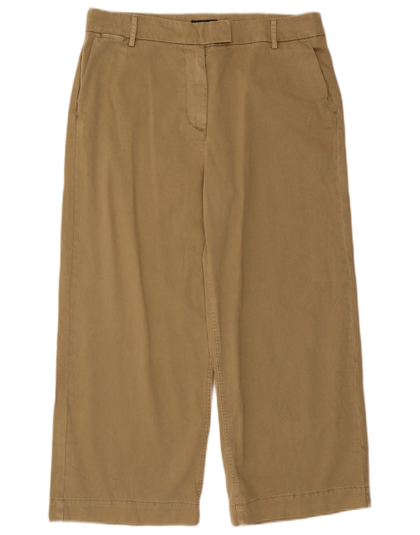 J. Crew Ženske skraćene ravne ležerne hlače US 12 Large W34 L24 Bež