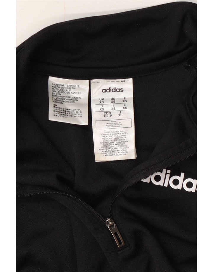 Adidas gornji dio trenirke Aeroready zip izrez XS crni poliester