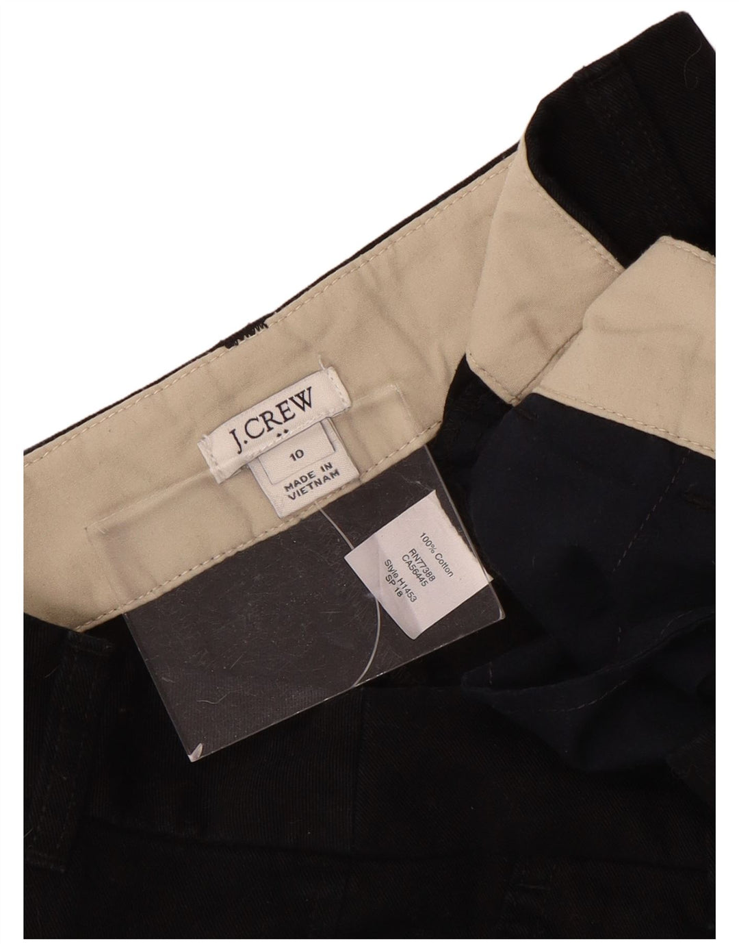 J. CREW Ženske chino kratke hlače US 10 Large W34 crni pamuk