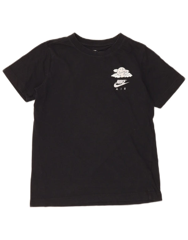 NIKE Boys Graphic T-Shirt Top 10-11 Years Medium Black Cotton
