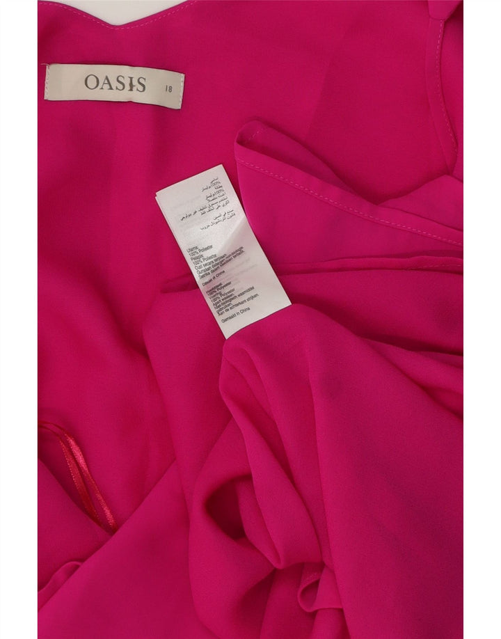 Oasis ženski kratki Cami Top UK 18 XL ružičasti poliester