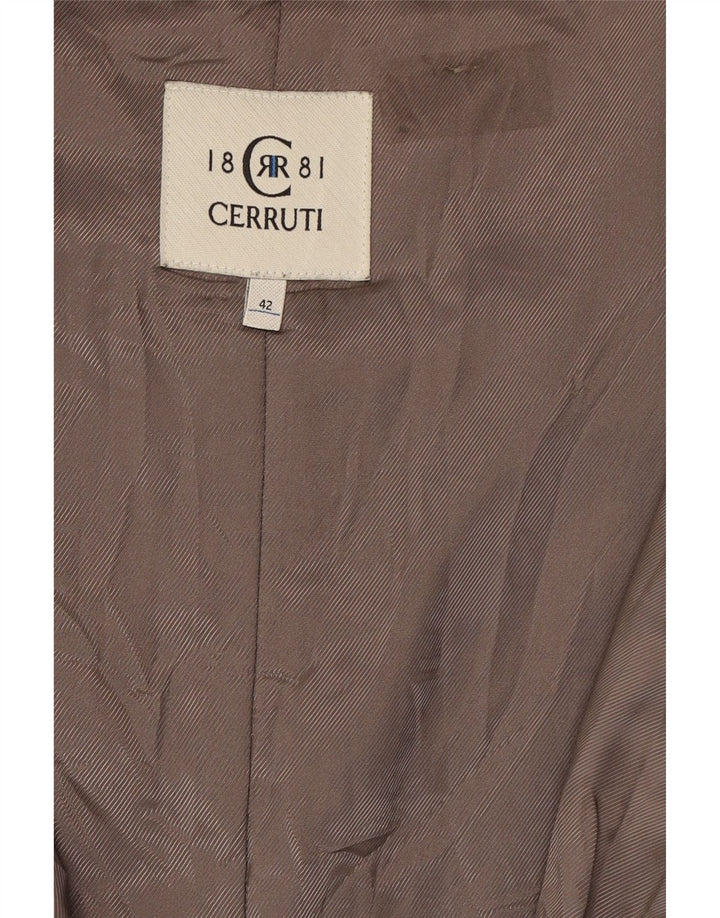 CERRUTI 1881 Womens Overcoat IT 42 Medium Brown Polyester Vintage Cerruti 1881 and Second-Hand Cerruti 1881 from Messina Hembry 