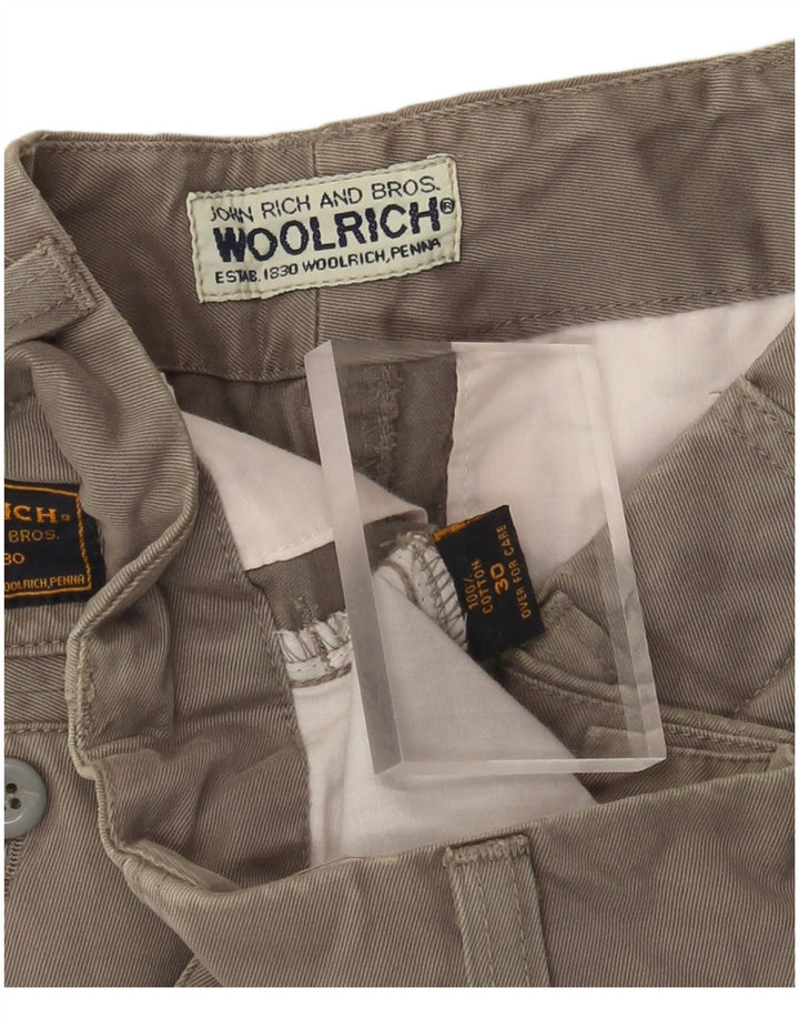 WOOLRICH Muške chino kratke hlače W30, srednji kaki pamuk