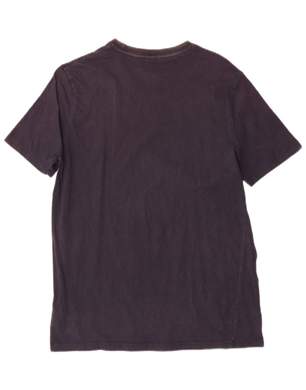 Guess Mens Regular Graphic T-Shirt Top Large Navy Blue Cotton