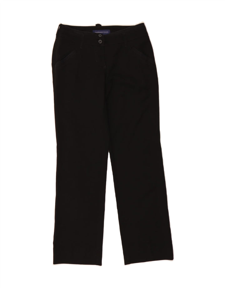 TRUSSARDI Womens Straight Casual Trousers EU 40 Medium W30  Black Vintage Trussardi and Second-Hand Trussardi from Messina Hembry 