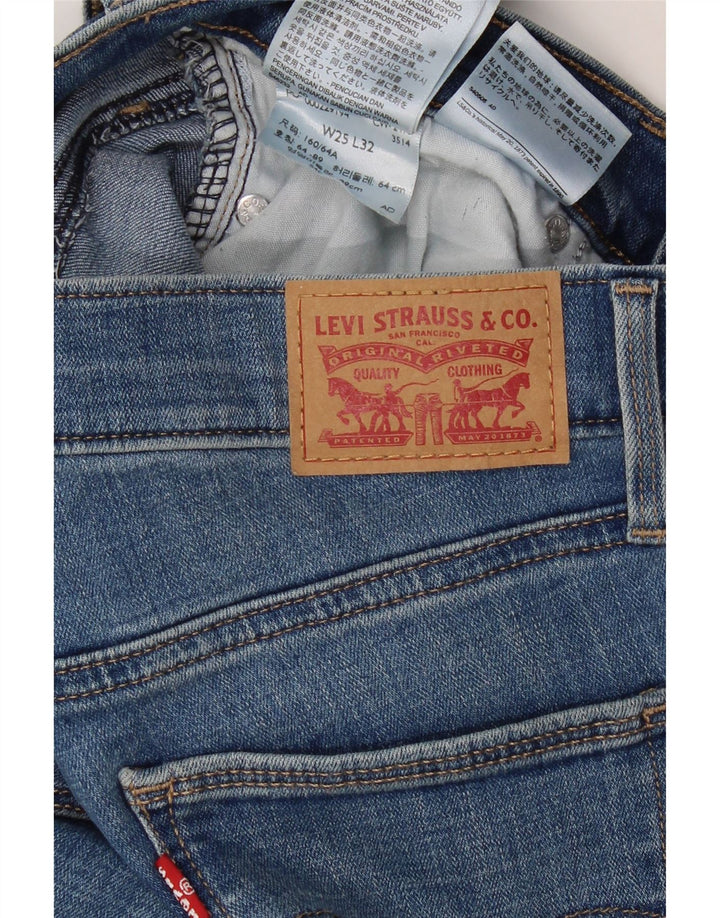 LEVI'S Womens Slimming Slim Jeans W25 L32 Blue Cotton