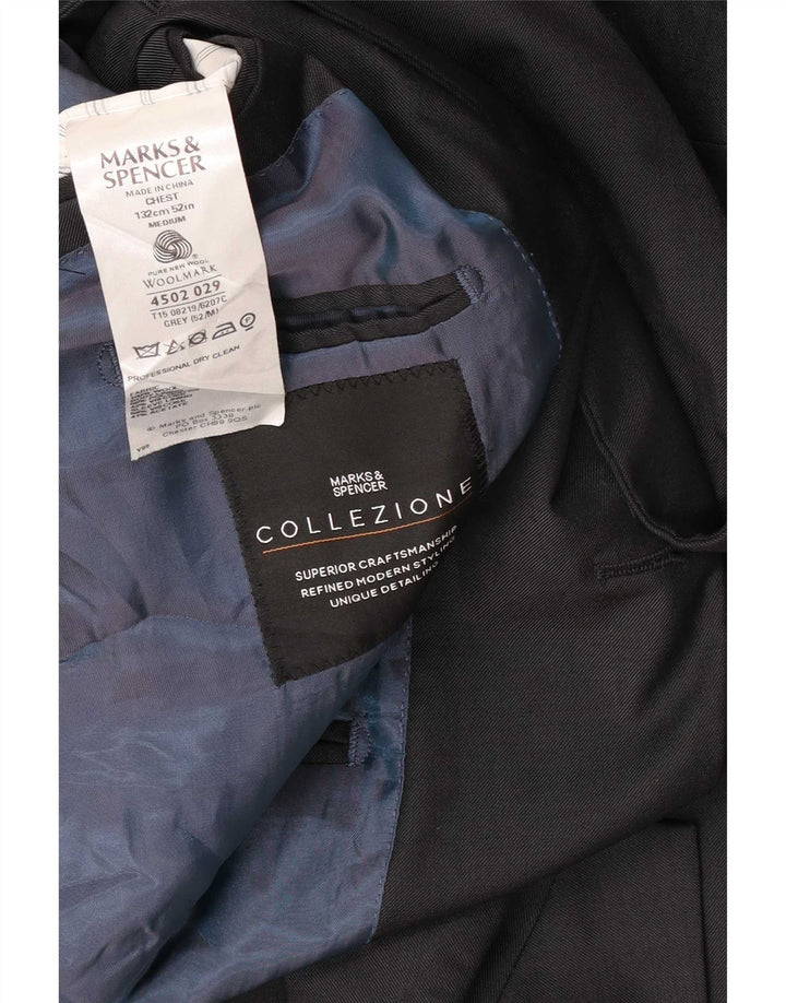 Marks & Spencer muška jakna sa 3 gumba UK 52 3XL siva vuna