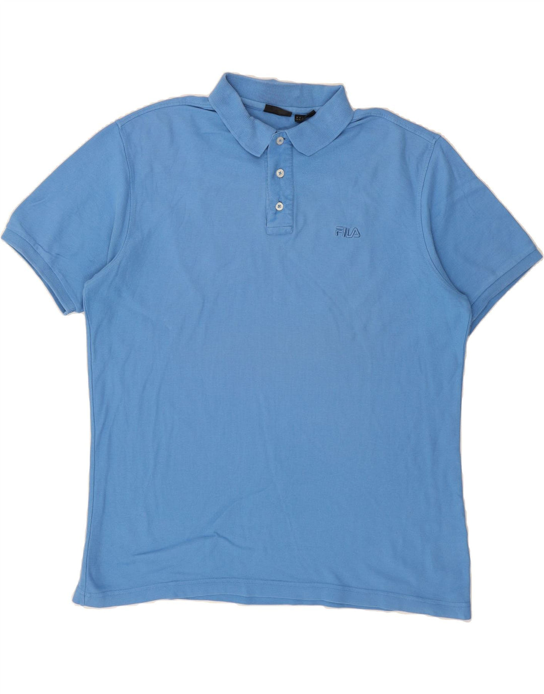 FILA Mens Polo Shirt XL Blue Cotton Vintage Fila and Second-Hand Fila from Messina Hembry 