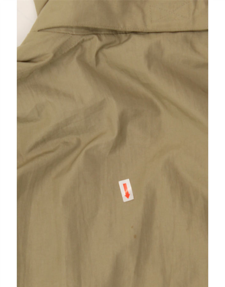DIADORA Mens Hooded Rain Jacket Small Khaki Polyamide Vintage Diadora and Second-Hand Diadora from Messina Hembry 