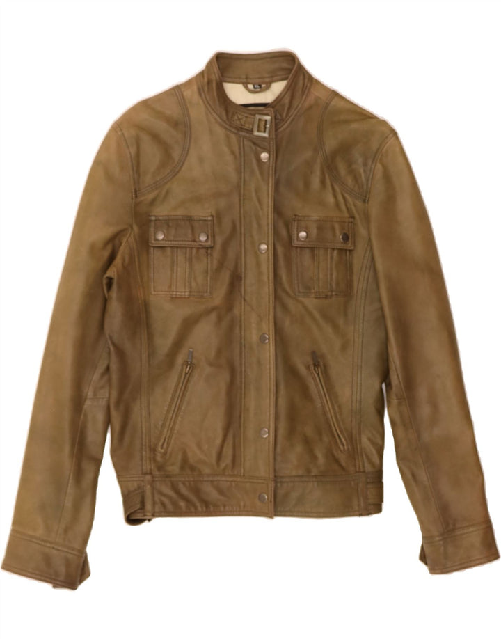 VINTAGE Womens Leather Jacket UK 18 XL Green Lambskin Vintage Vintage and Second-Hand Vintage from Messina Hembry 
