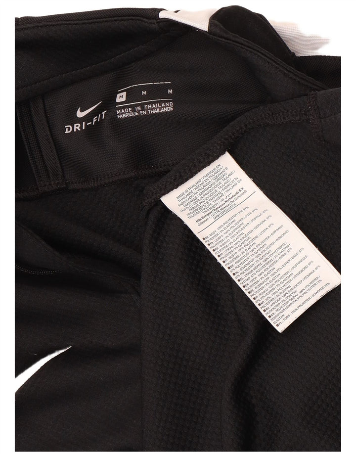 NIKE Muška pulover trenirka Dri Fit s patentnim izrezom Gornji dio srednje crne boje