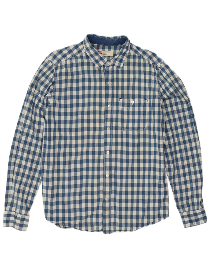 Levi's muška standardna košulja srednje plave boje od gingham pamuka