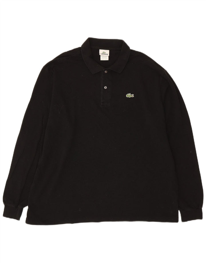 LACOSTE muška polo majica dugih rukava veličina 7 2XL crni pamuk