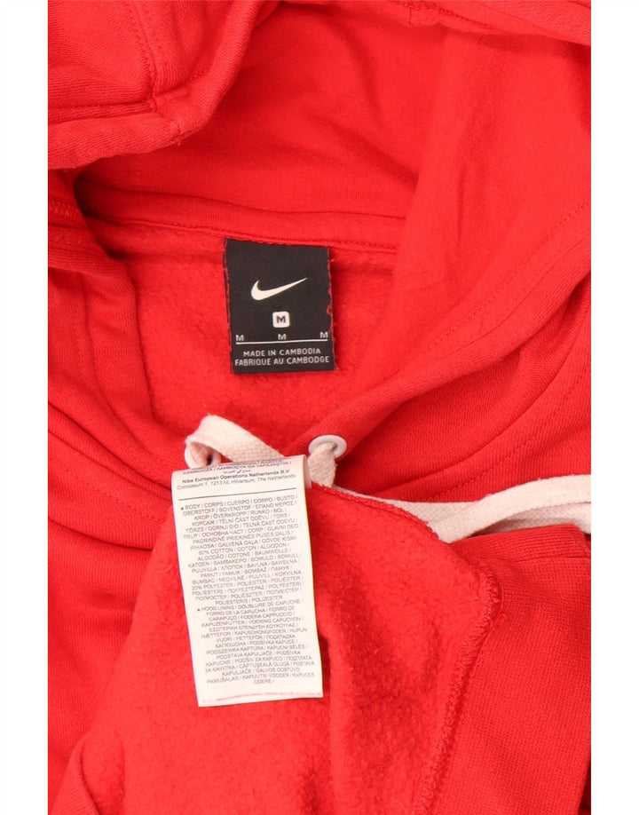 Nike muška majica s kapuljačom srednje crvene boje od pamuka