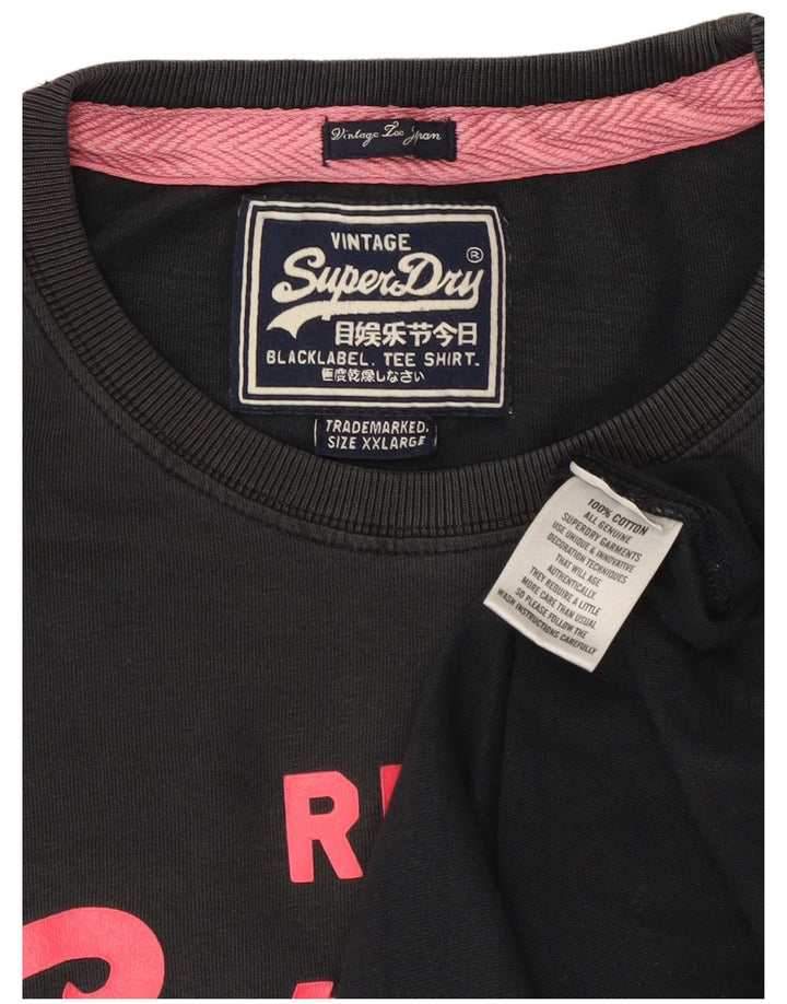 Superdry ženska majica kratkih rukava s grafičkim motivima, 2XL sivi pamuk