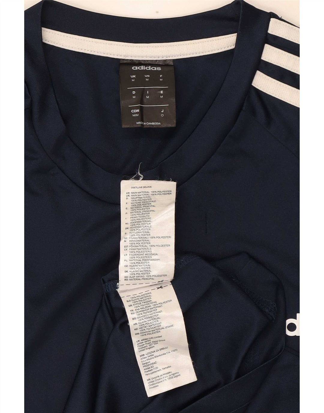 Adidas muška Climalite majica kratkih rukava Medium tamnoplavi poliester