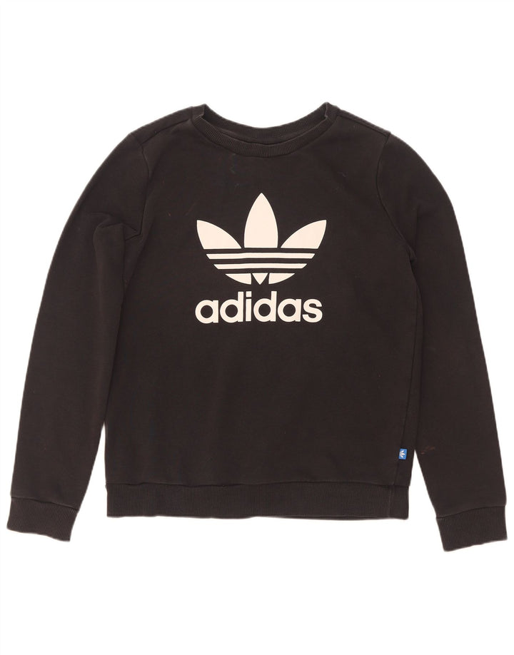 Adidas ženski džemper s grafičkim motivima UK 12 srednje crni pamuk