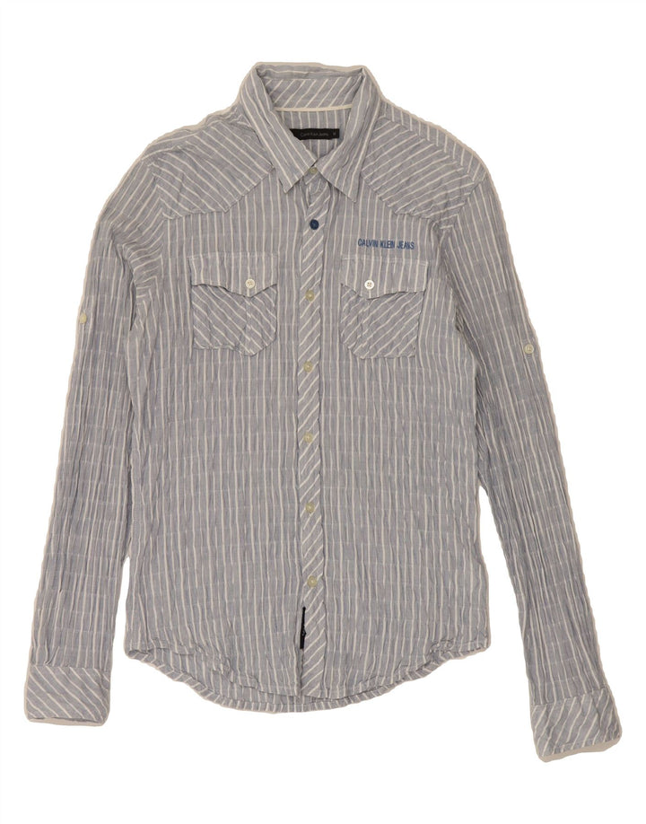 CALVIN KLEIN JEANS Mens Shirt Medium Grey Check Cotton Vintage Calvin Klein Jeans and Second-Hand Calvin Klein Jeans from Messina Hembry 