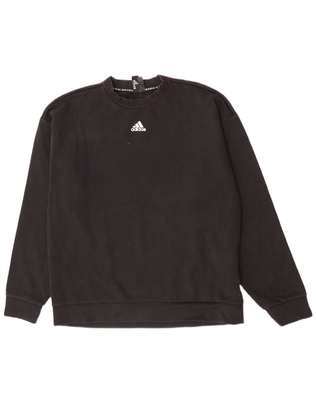 Veliki crni pamučni muški džemper Adidas